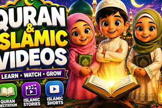 edit lslamic animation, quran stories and cinematic bible history documentaries