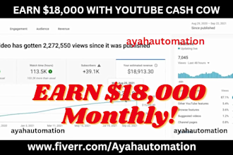 do youtube cash cow videos, cash cow you tube, cash cow channel, faceless video