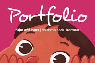 create professional children story book illustration