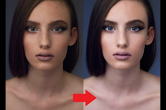 do high end portrait retouching and beauty retouching