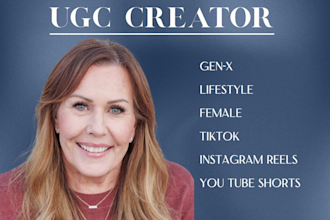 create mature female ugc video ads for tiktok, instagram