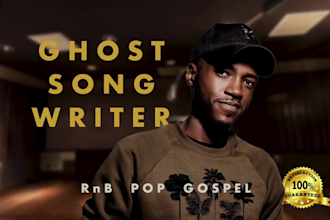 be your songwriter singer producer for rap rnb pop afrobeats