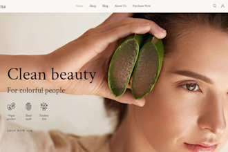 design beauty website, cosmetic website, salon website, spa website