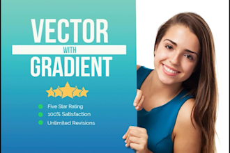 manually vectorize your logo with gradient