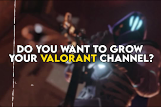 design valorant banner and logo for youtube,twitch,twitter