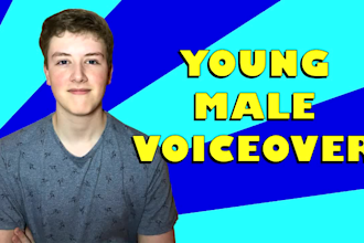 record a youthful male voiceover