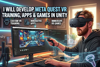 develop meta quest VR training, apps and games in unity