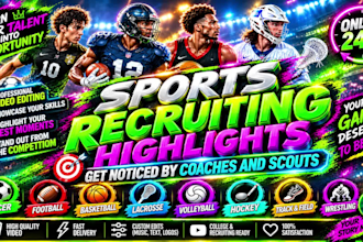 do sports highlights reel sport video editing recruit football basketball soccer