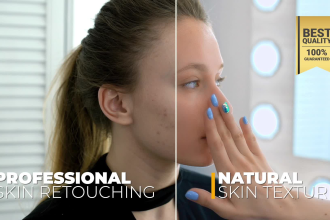 professional skin retouching and grading video