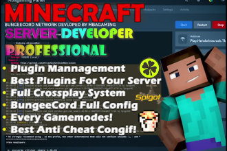 develop a minecraft server and bungee network for you