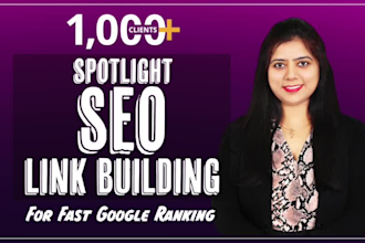 provide spotlight high da SEO backlinks link building package for your website