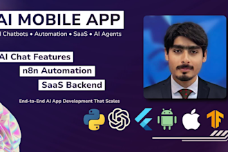 build ai mobile app, ai chatbot with ai integration, flutter app, and ai saas