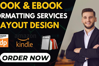 book and ebook formatting for amazon KDP, interior layout and paperback design