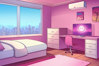 draw anime background for vtuber stream or game
