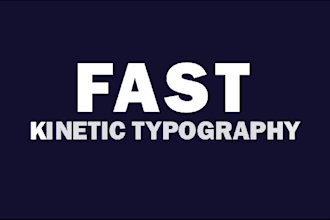 create a custom fast paced kinetic typography video