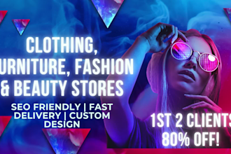 design wordpress clothing, fashion, furniture, and beauty ecommerce websites