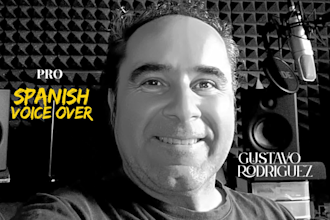 record a professional, castilian, spanish male voice over