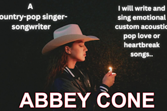 write and sing emotional custom acoustic pop love or heartbreak songs