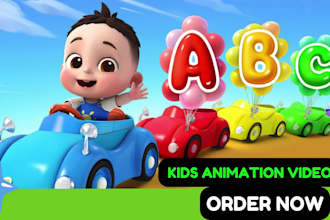 create fast learning kids video, educational video for youtube