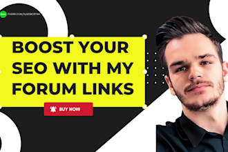 boost your SEO with manual high DR da niche forum backlinks