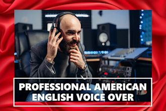 provide you world class american male voice over service