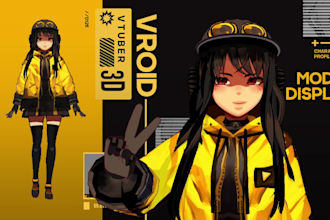 design a ready to use full body rigged vtuber vroid model