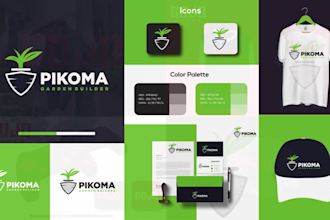 do logo design and, branding kit, brand identity, brand style guide