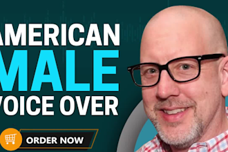 record a natural, human elearning voice over, esl, american male, english not ai
