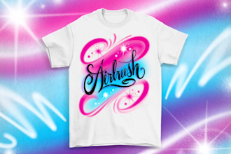 do graffiti airbrush hand drawn letters for t shirts