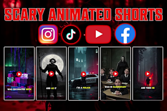 create animated scary story shorts for tiktok and youtube