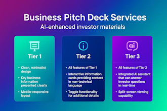 enhance your investor pitch deck into an interactive web application