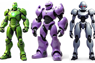 model, sculpt and texture game ready characters, creatures and robots for you