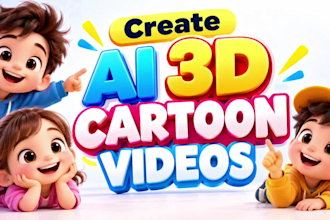 3d ai cartoon video, 3d cartoon animation videos with ai