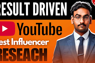 do youtube influencer research and provide email leads for outreach campaigns