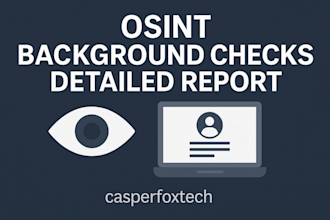 your online private investigator, forensics, osint, information gathering