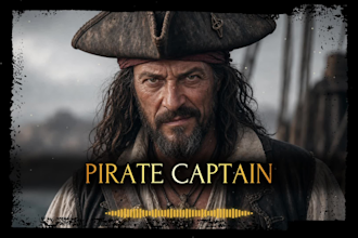 voice a swashbuckling pirate captain