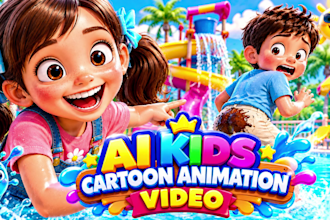 create best ai kids animation videos, 3d cartoon animation, kids learning videos