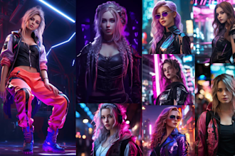 neon cyberpunk style, fantasy ai art with midjourney