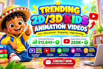 create best kids learning videos for youtube, kids channel