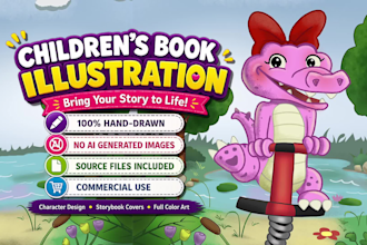 hand draw children storybook illustration