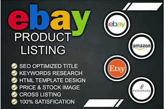 do ebay listing, ebay product listing, ebay SEO listing, ebay lister