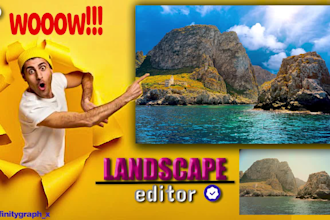 edit and retouch landscape, nature, background photos in photoshop