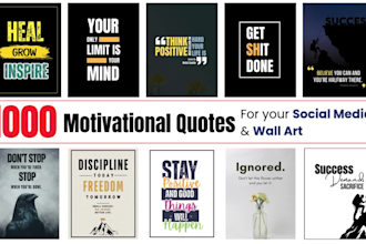 design motivational quotes for social media and wall art