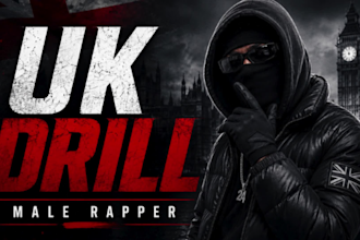 male rapper, rapper, rap vocals, rap feature, ghostwriter rap