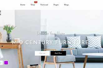 build furniture home decor interior shopify store kitchen dropshipping website