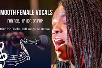 record smooth rnb female vocals or hooks for your song