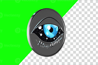 create 3d rotating, 3d looping logo animation