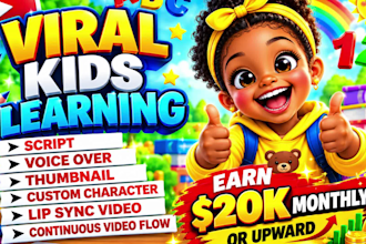 create kids learning videos, animation for kids videos, nursery rhymes for kids