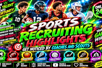 do sports highlights reel sport video editing recruit football basketball soccer