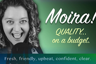 do upbeat friendly british female voiceover